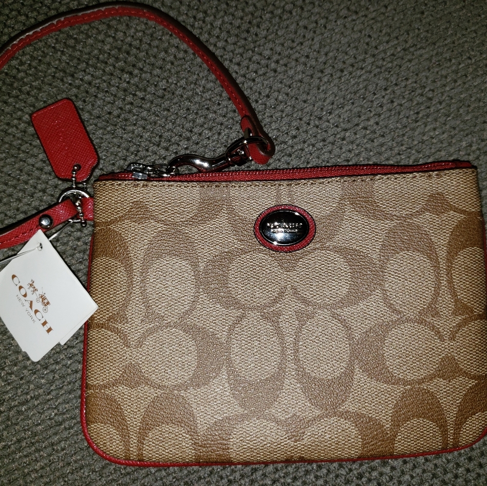 Coach Leather Wristlet